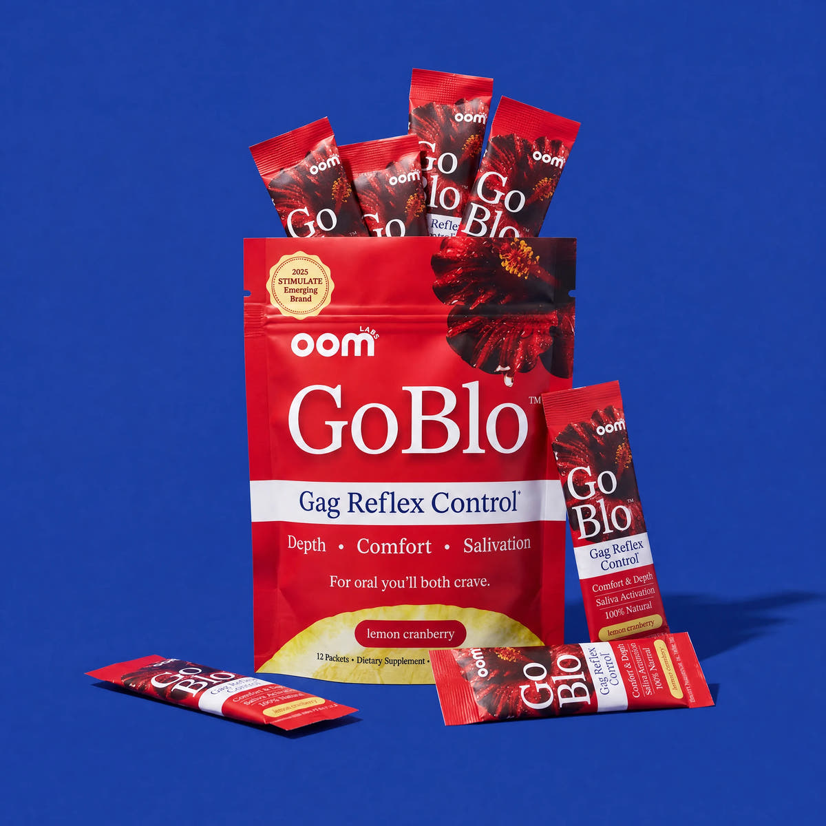 GoBlo pouch with single-use stick packs