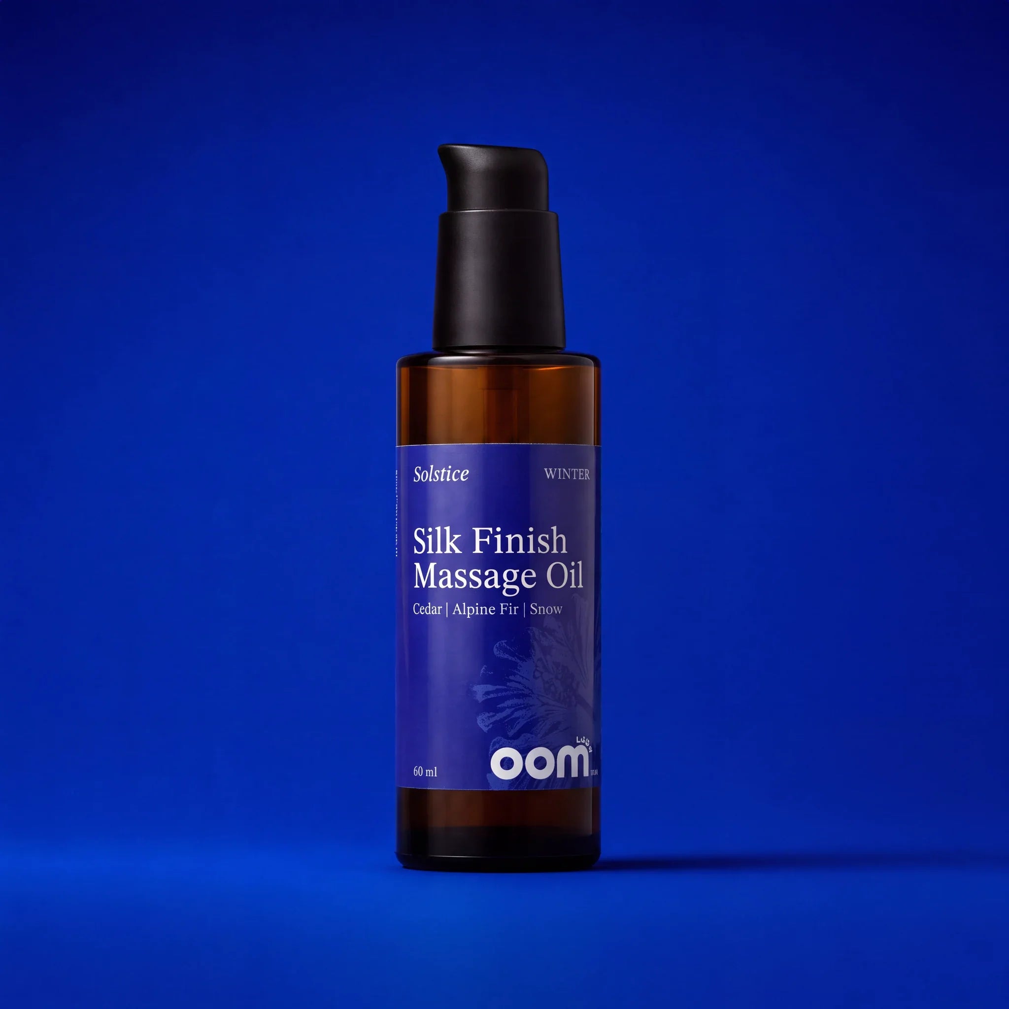 Solstice Winter Silk Finish Massage Oil — Cedar, Alpine Fir, Snow — 60 ml